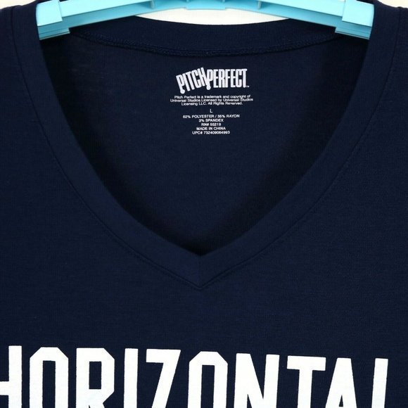 Pitch Perfect Horizontal Running Team T-Shirt Shirt Blue L Large - Picture 7 of 9